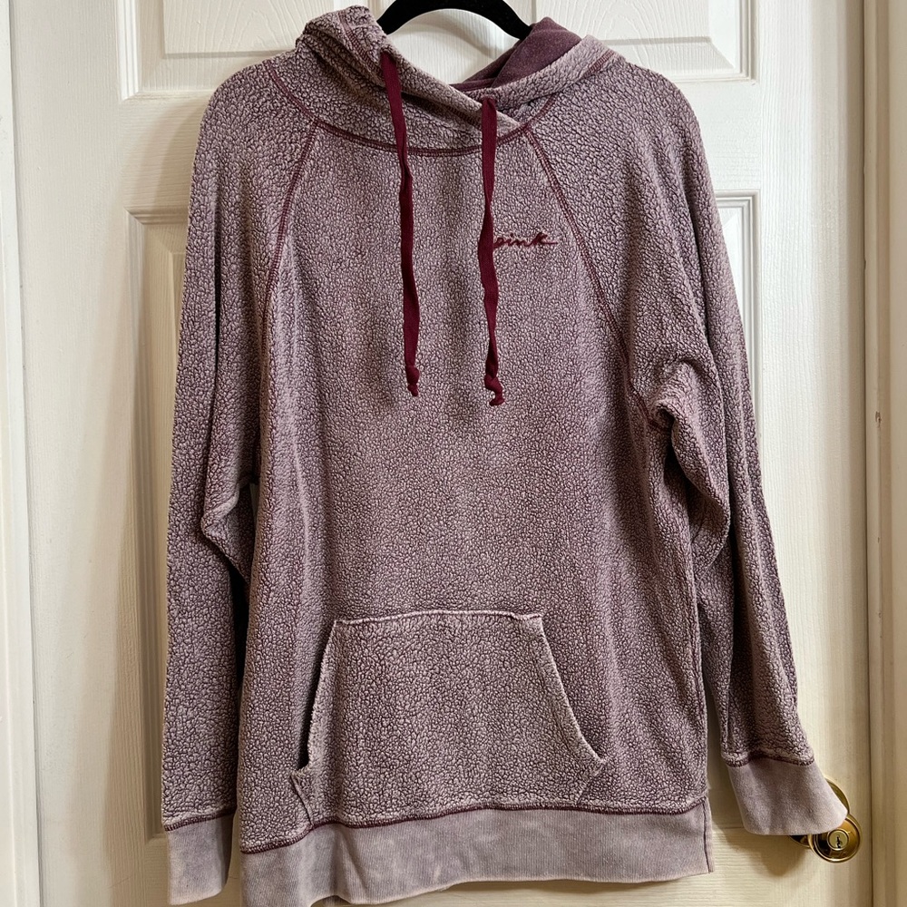 Pink terry cloth oversize hoodie